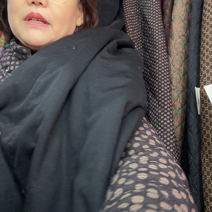 黑色絮片1米棉裤面料面料