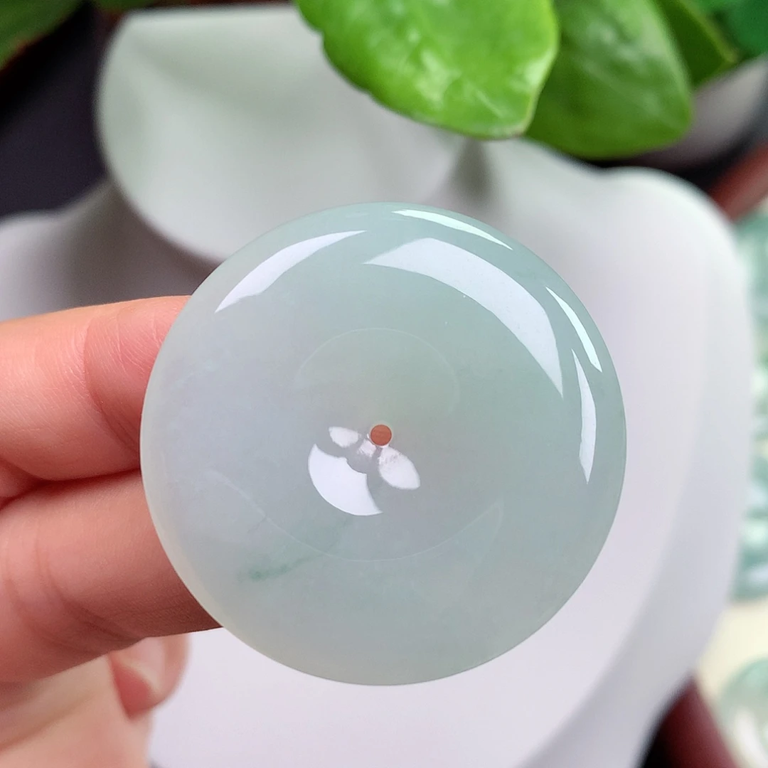 翡翠未镶嵌颈饰平安扣35.9x5.8mm