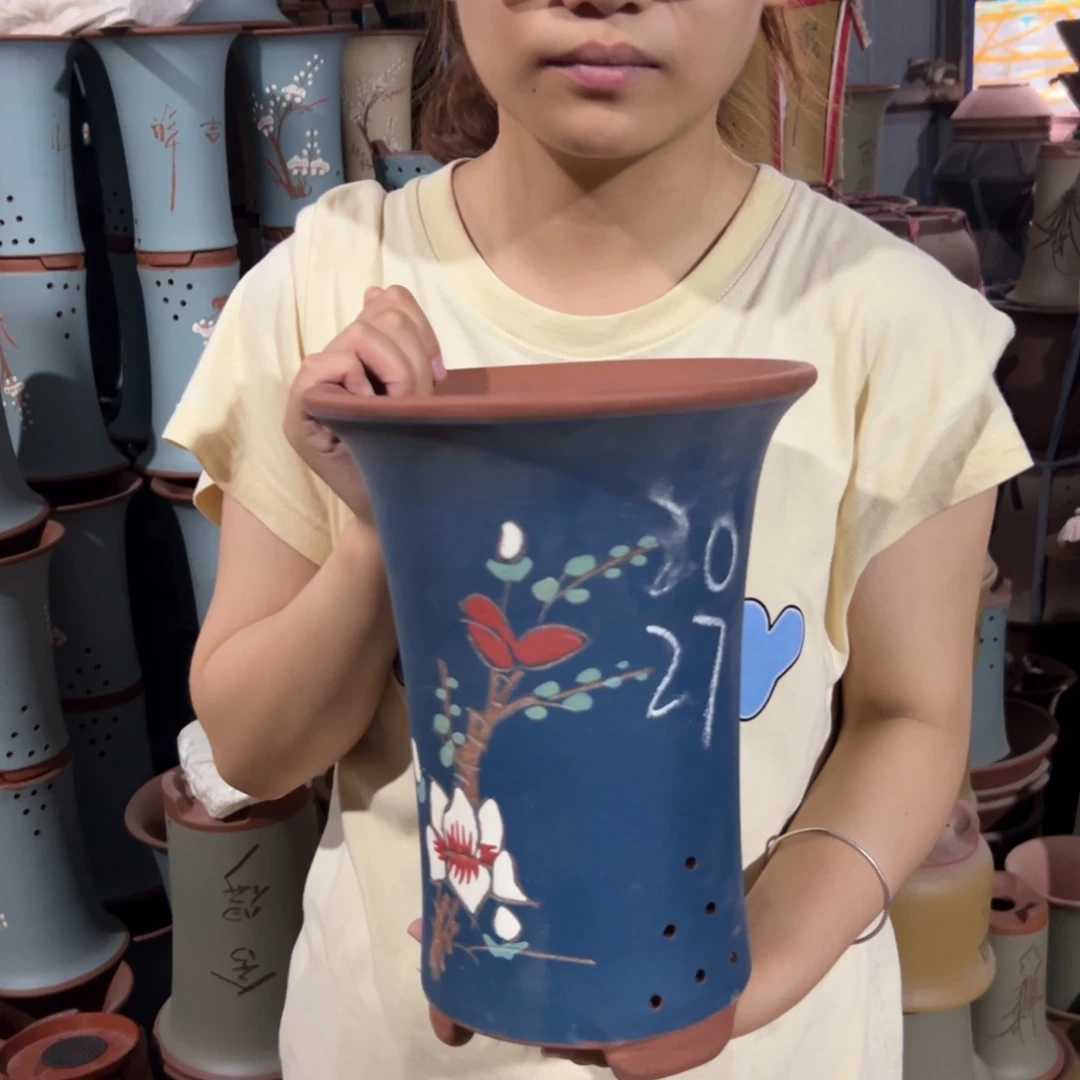 宜兴川阁紫砂花盆单个