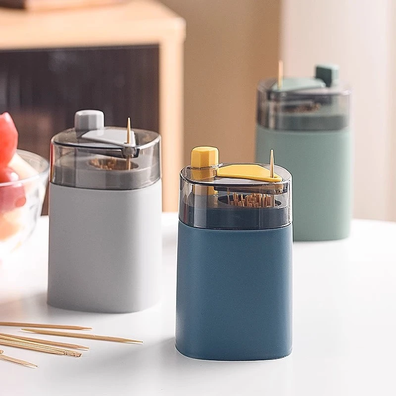 按压弹出牙签盒按压式弹出牙签筒收纳盒客厅餐厅饭店牙签收纳盒子