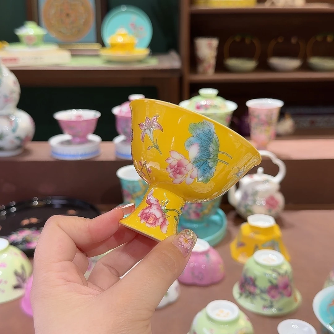 珐琅彩主人茶具套装