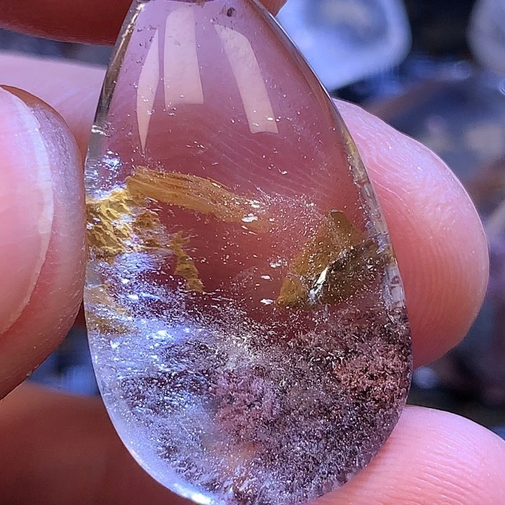 水晶吊坠(不含链)未镶嵌蓝*