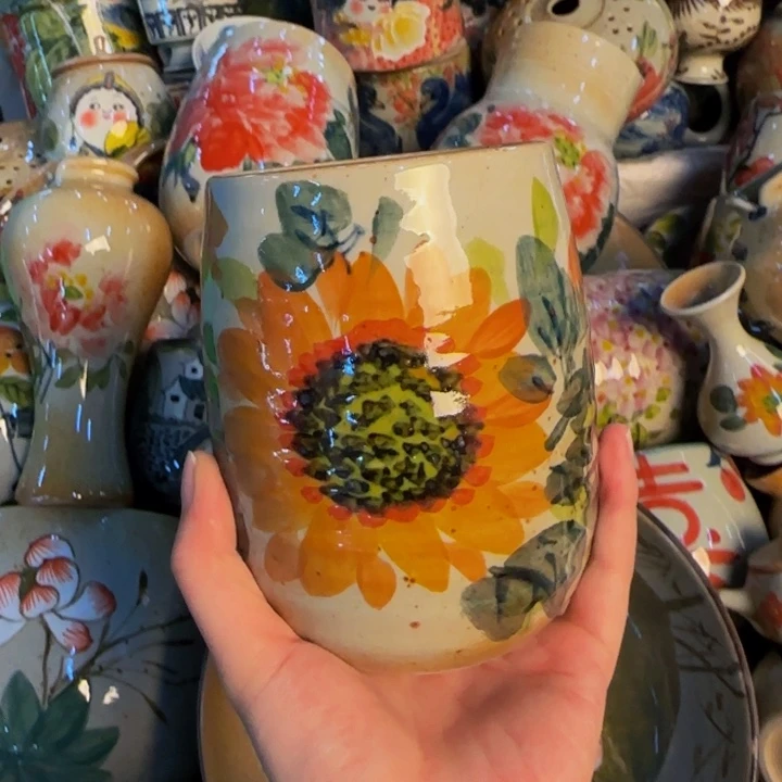 瓷片手工手绘细微不一样