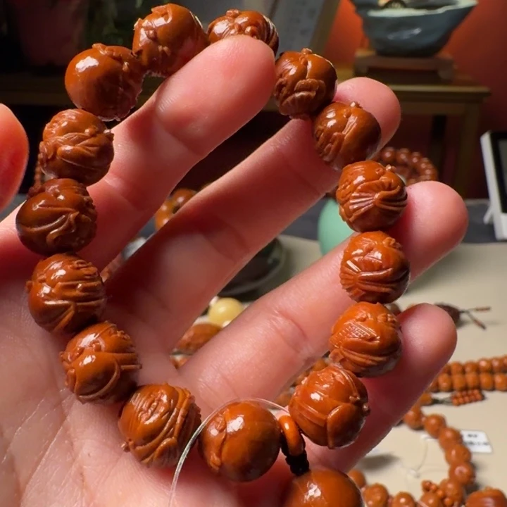 朵***云橄榄核手串/手链手工财神
