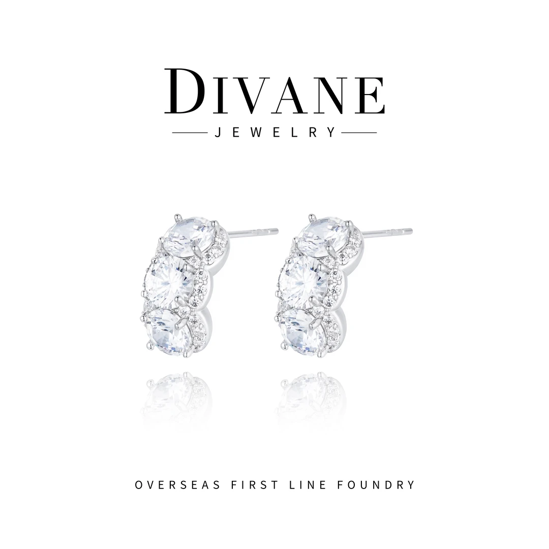 铜合金耳饰  【浮空岛】精致轻奢耳钉 G0294