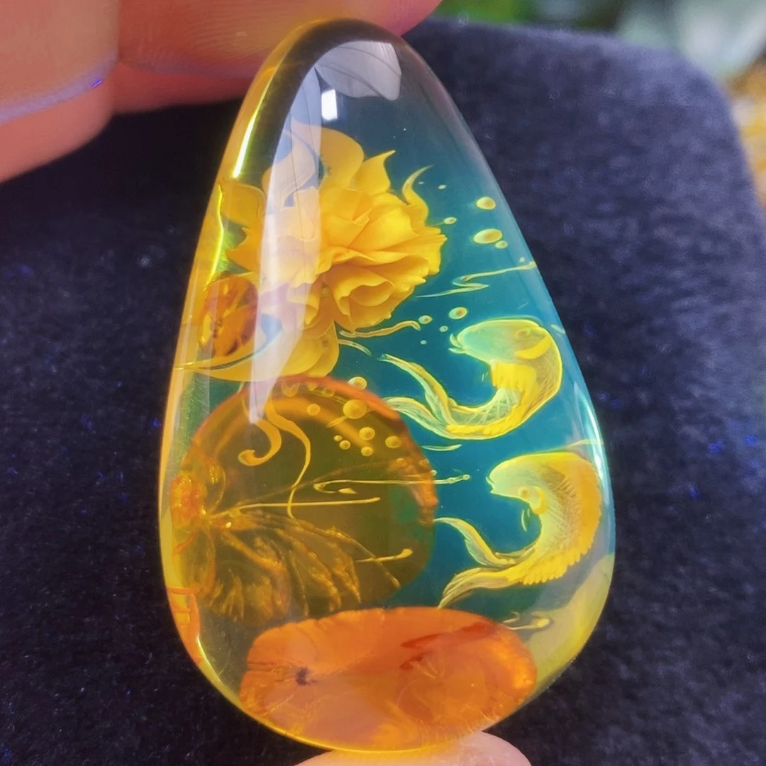 【闪购商品】琥珀（花珀）吊坠(不含链)未镶嵌