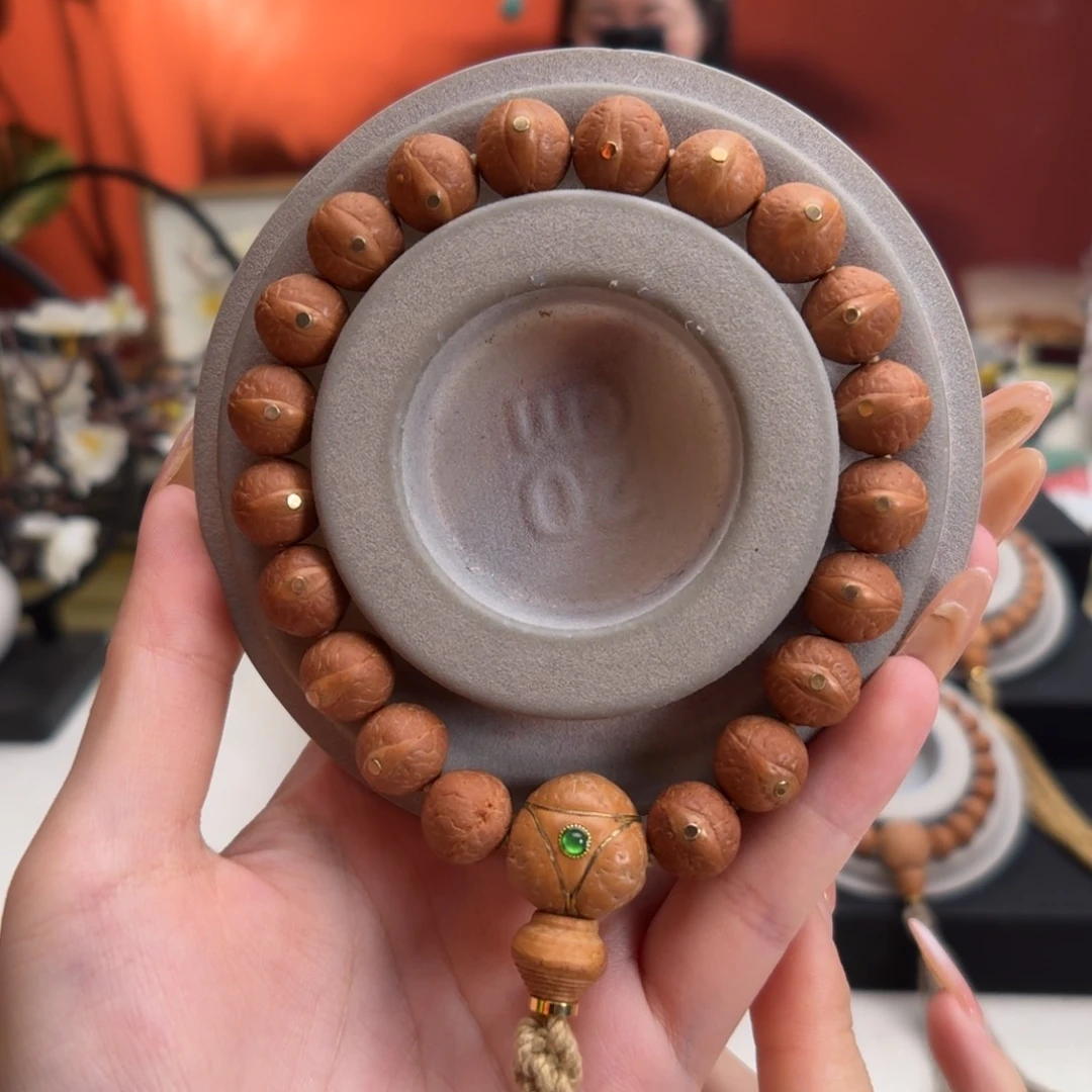 凤眼菩提手串12mm铁籽单圈铜钉