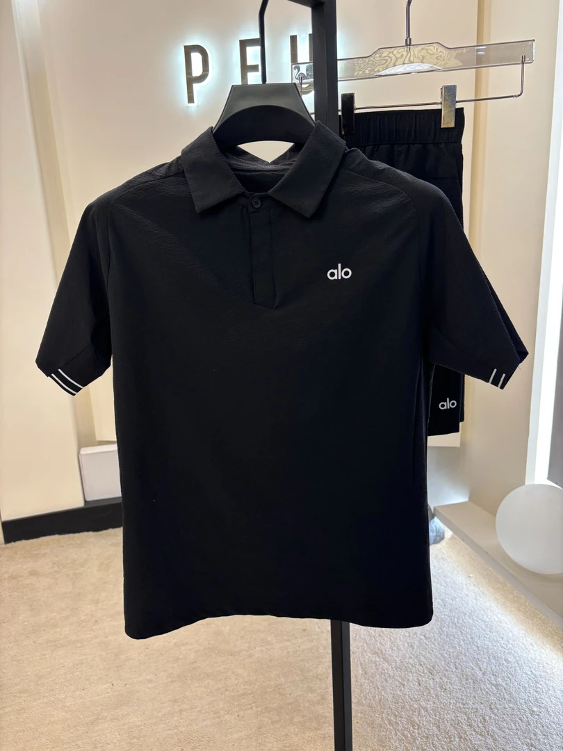 2025夏季新款polo衫泡泡纱上衣+短裤