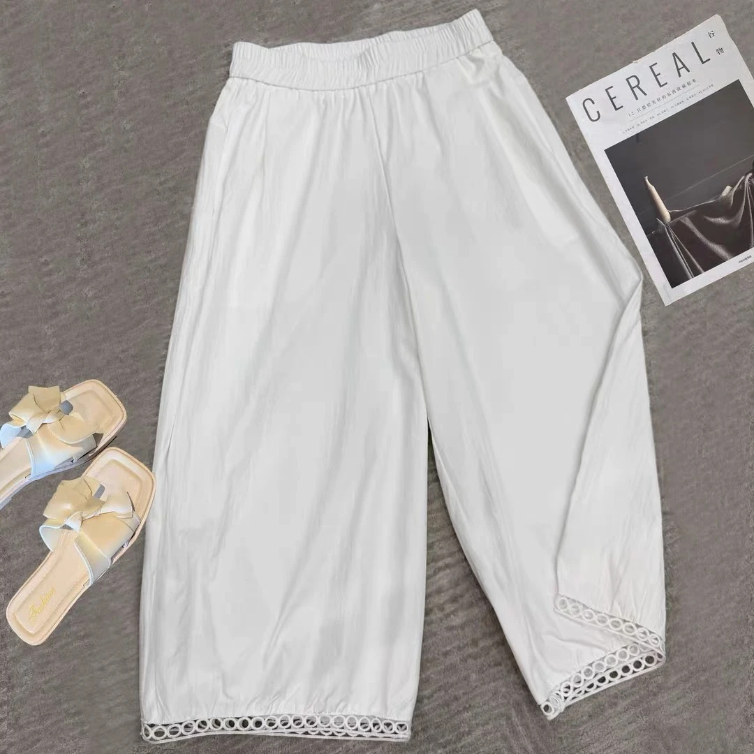 夏季直筒时尚百搭休闲潮流纯色洋气裤子显瘦女士休闲裤