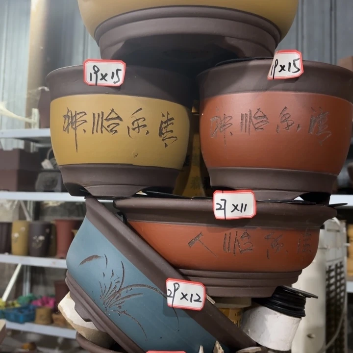 花盆紫砂100-6。