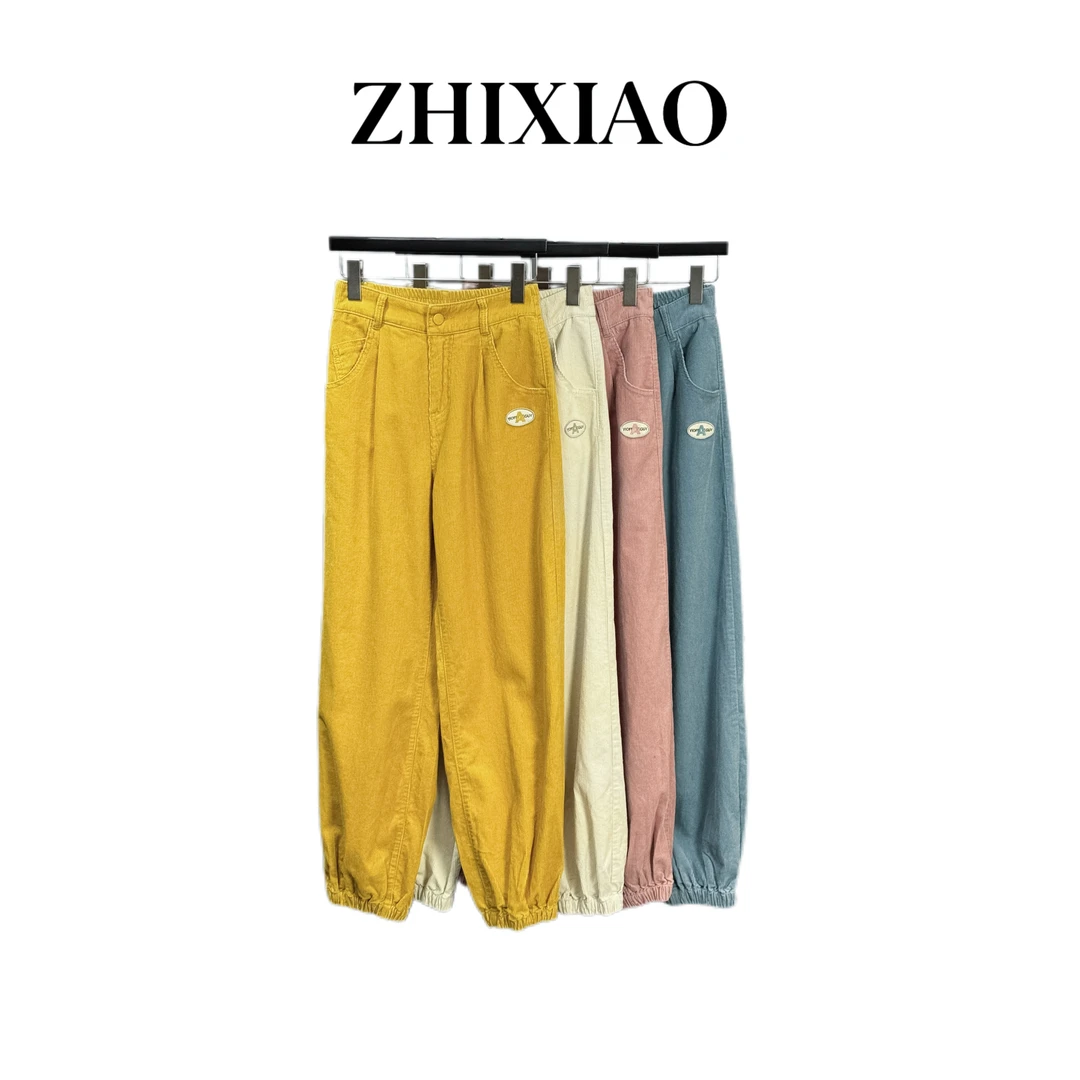 【ZHIXIAO】秋冬新款：脚口松紧休闲裤76296