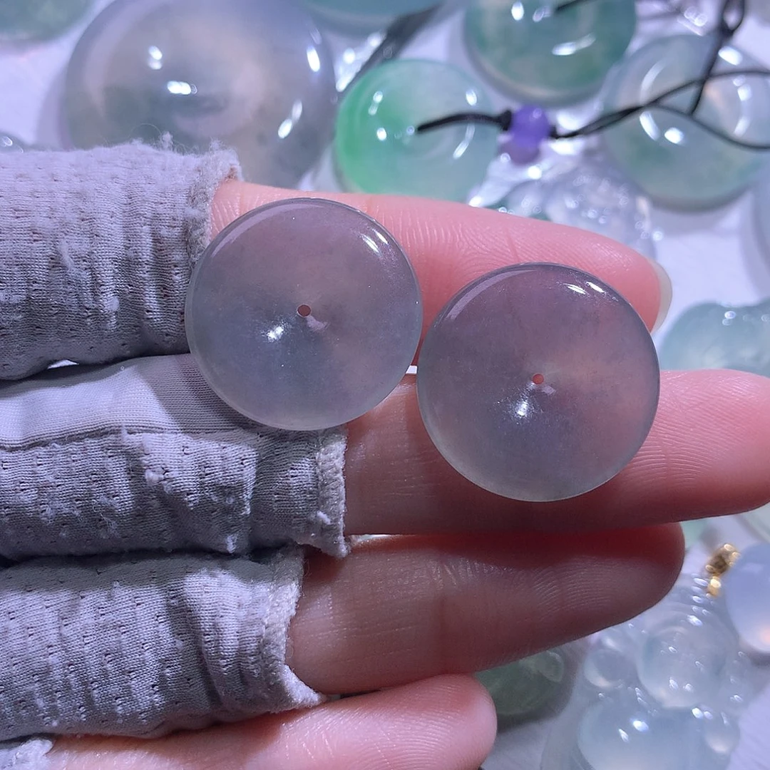颈饰未镶嵌翡翠一对