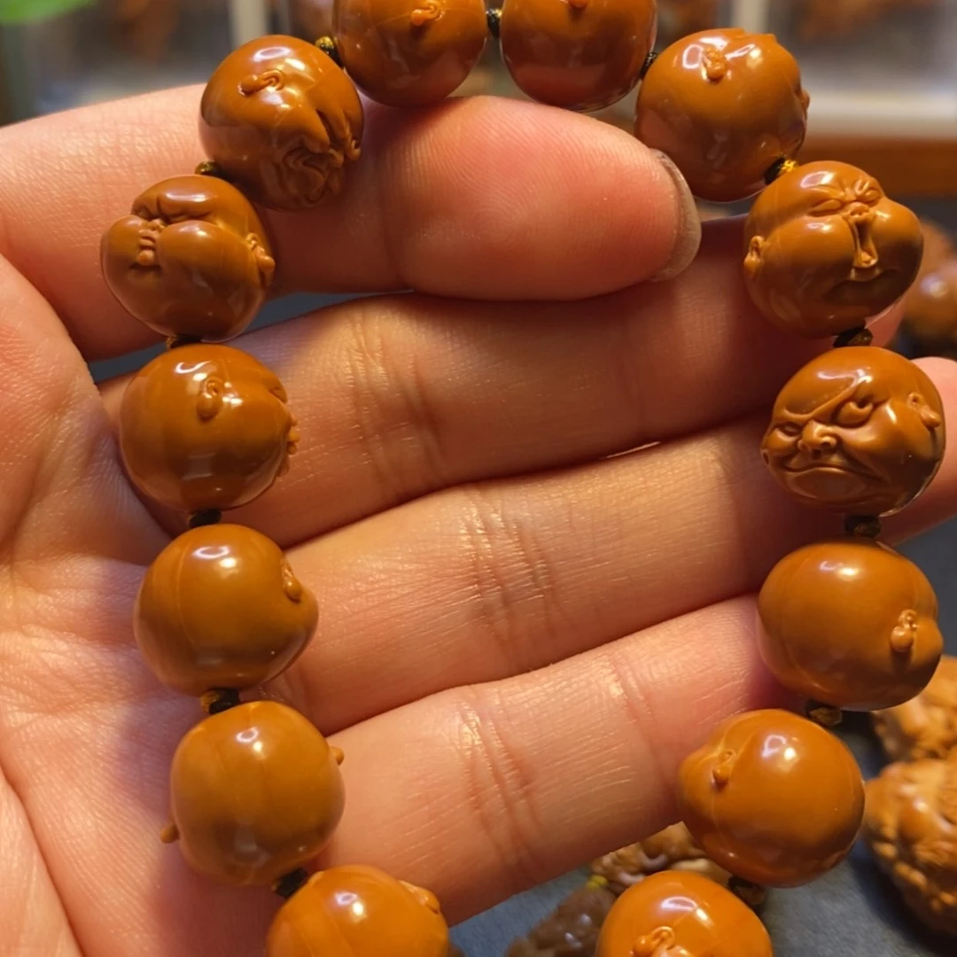 【闪购商品】橄榄核手串/手链苏工名家高货红铁核小籽人生百态