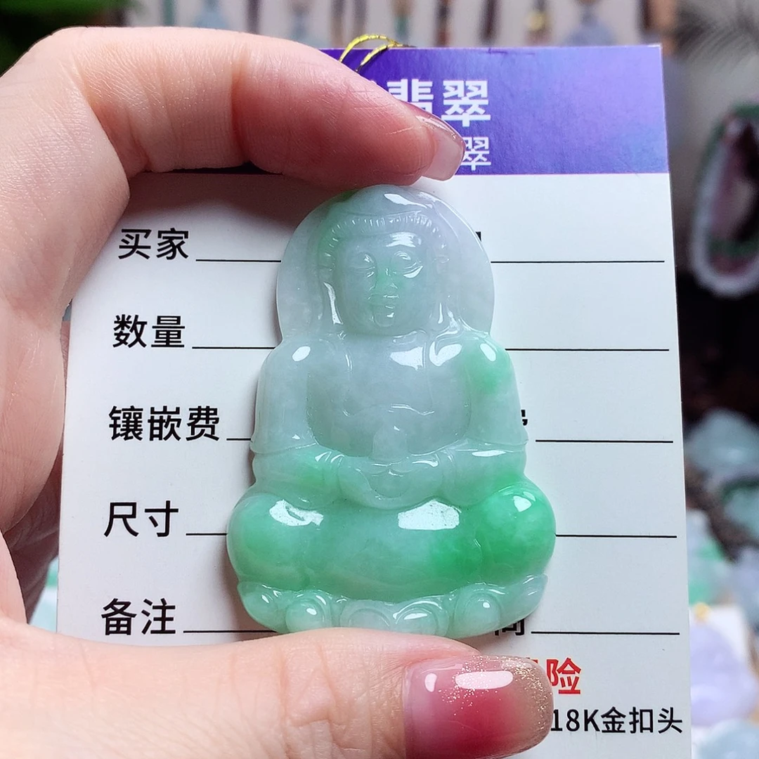 颈饰未镶嵌翡翠观音菩萨53