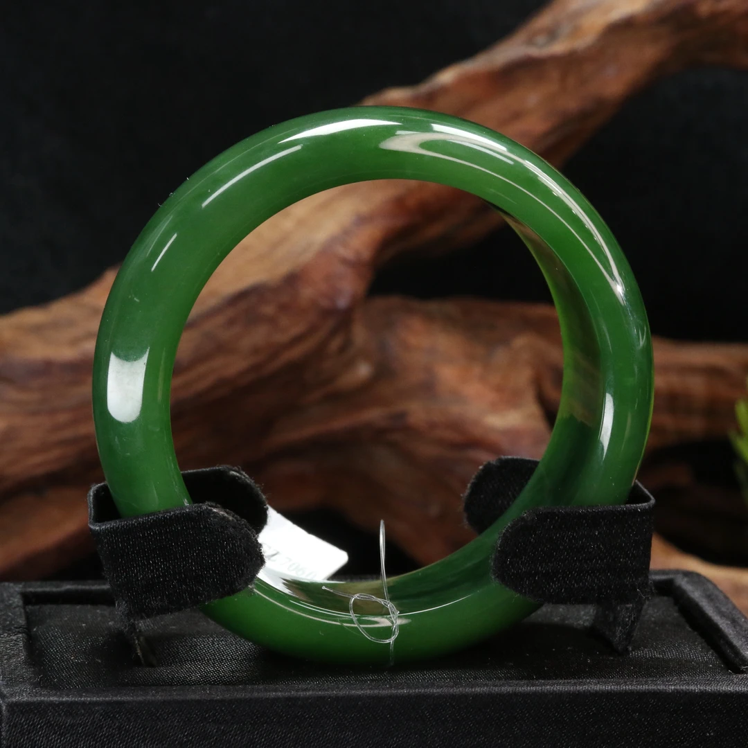 45和田玉碧玉手镯/000395上海嘉禾拍卖