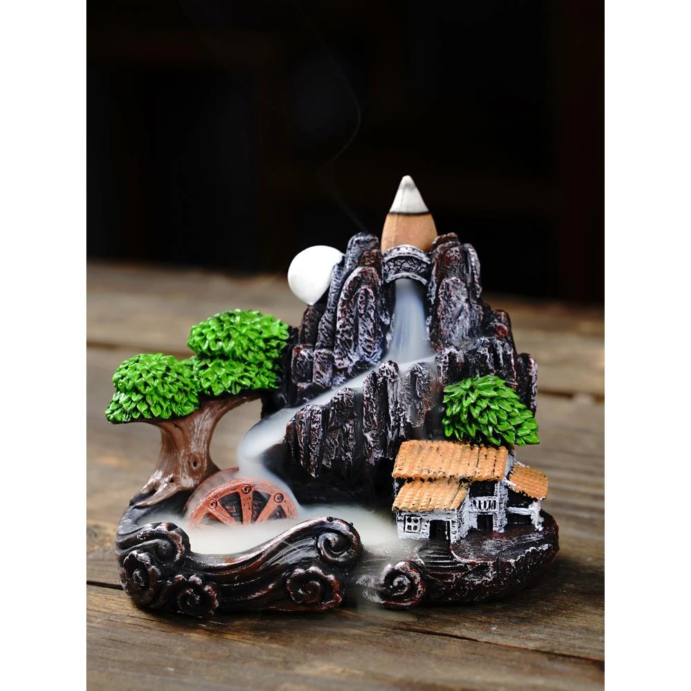 倒流香炉家用室内檀香沉香熏香炉创意摆件茶宠道香薰净化空气除臭