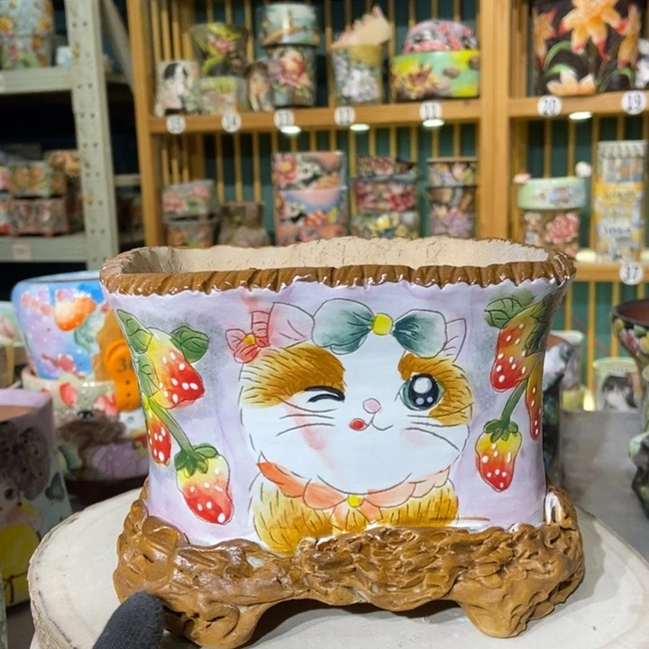 红陶景德镇艺术手绘作品