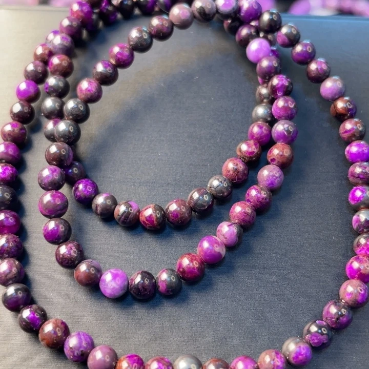 苏纪石（舒俱来）未镶嵌项链樱花紫5m