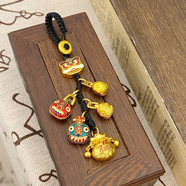 GJ8023 吞金兽一家四口福袋挂件汽车钥匙扣