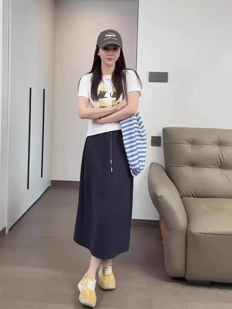 复古猫咪卡通印花短袖T恤