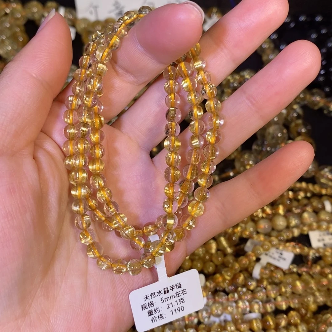 水晶手链未镶嵌趴***学手链5mm