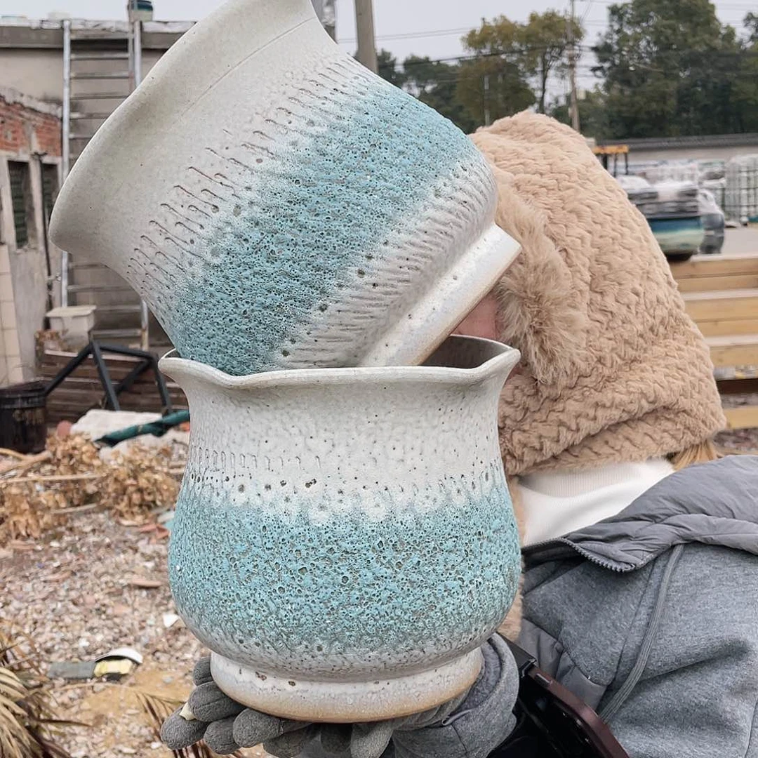 红陶王嫂花盆0123-126