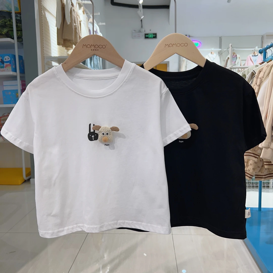 MOMOCO夏季韩版立体小狗T恤舒适时尚t恤休闲圆领77230235064