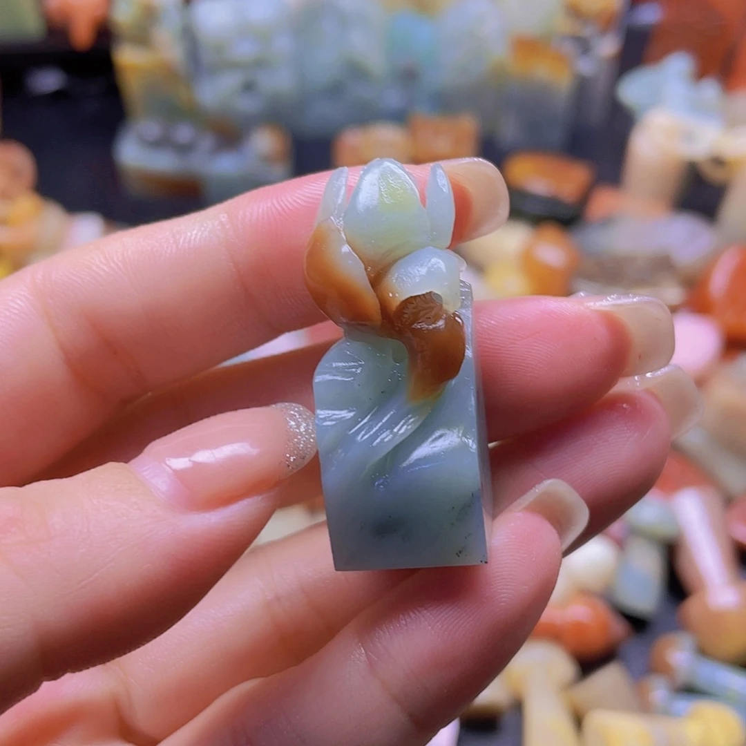 青田石印石花开富贵