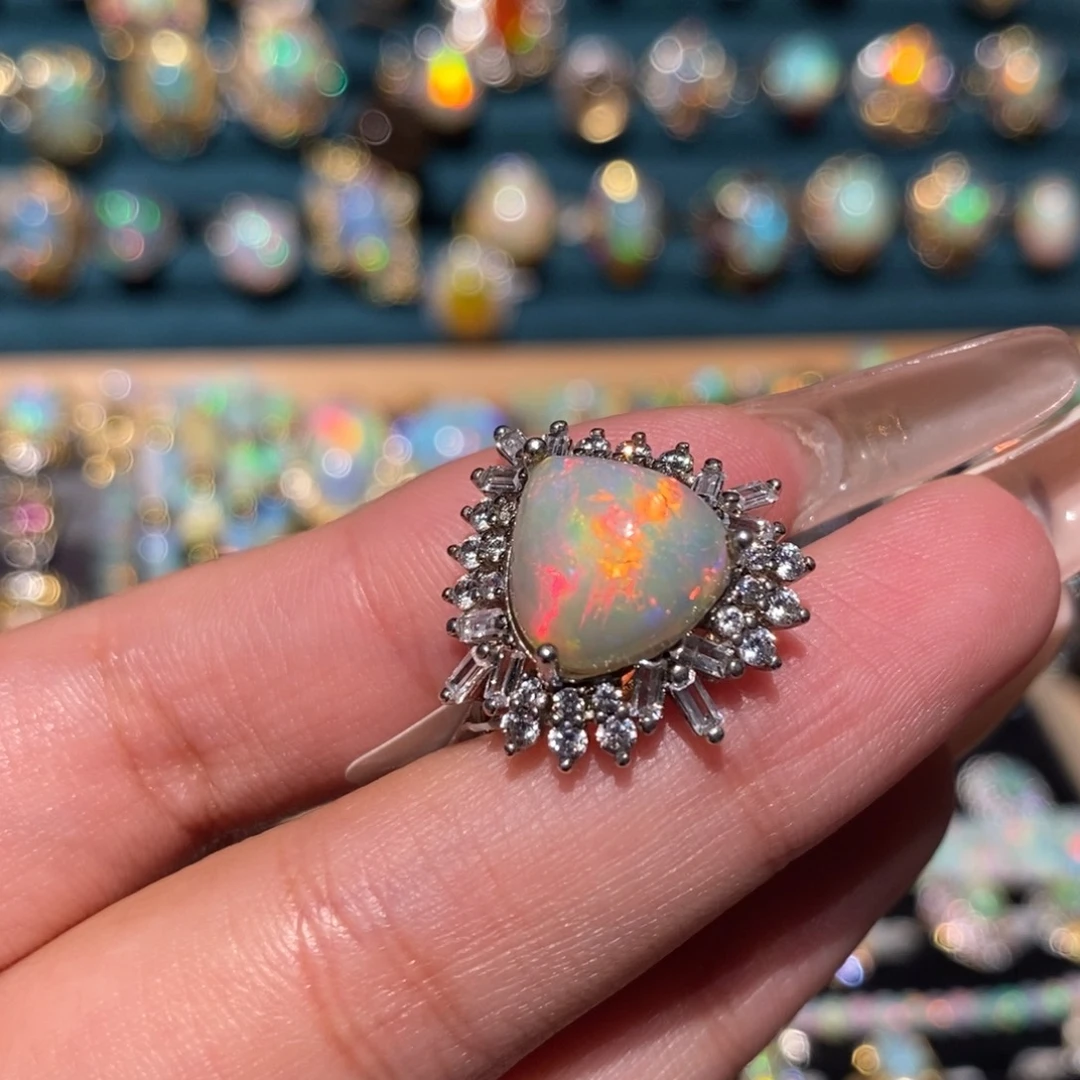 欧泊银S925镶嵌戒指