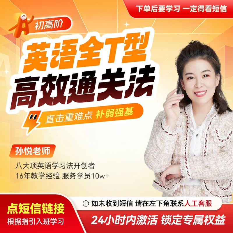 孙悦：英语全T型 高效通关法【官方正版】