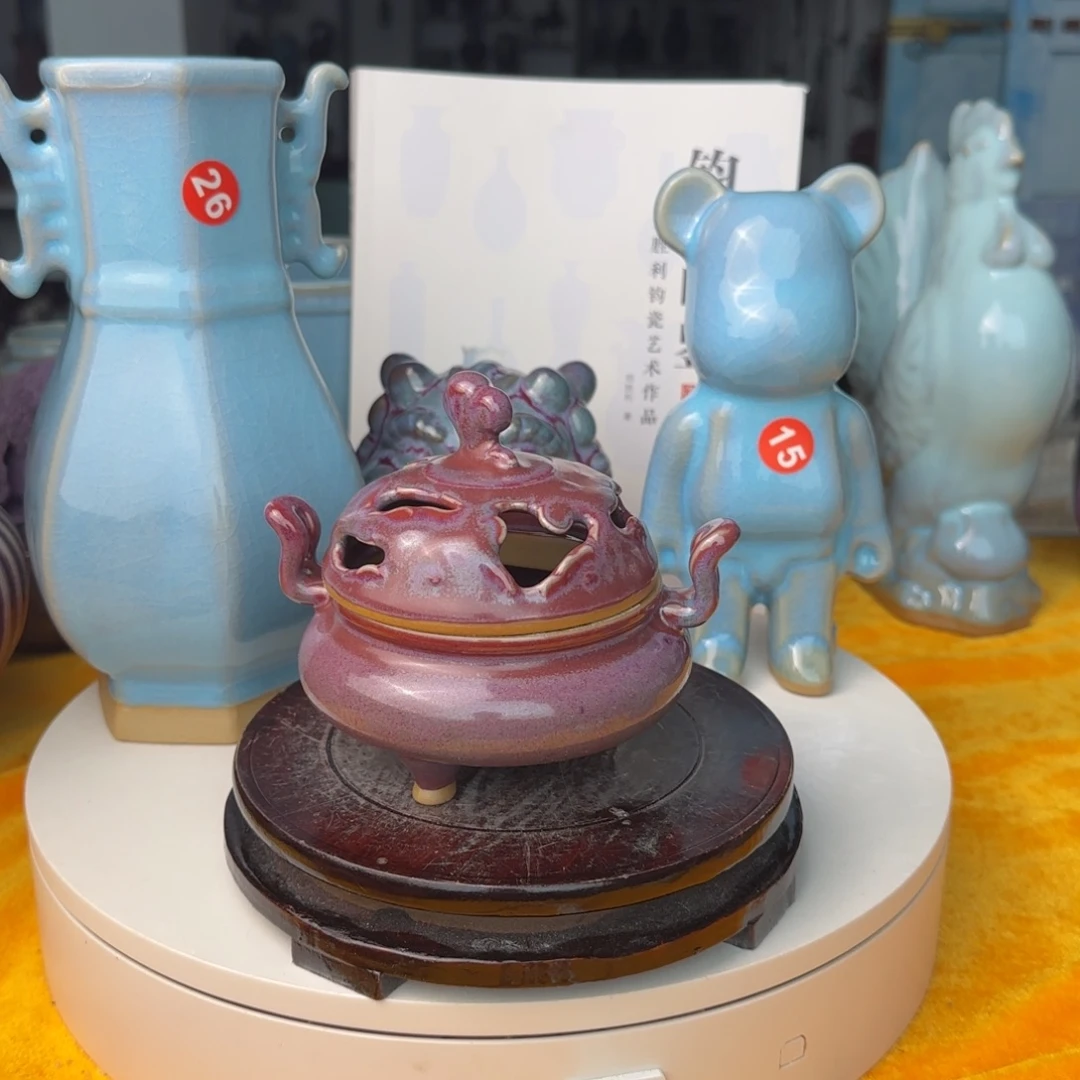 摆件陶郑家钧窑摆件