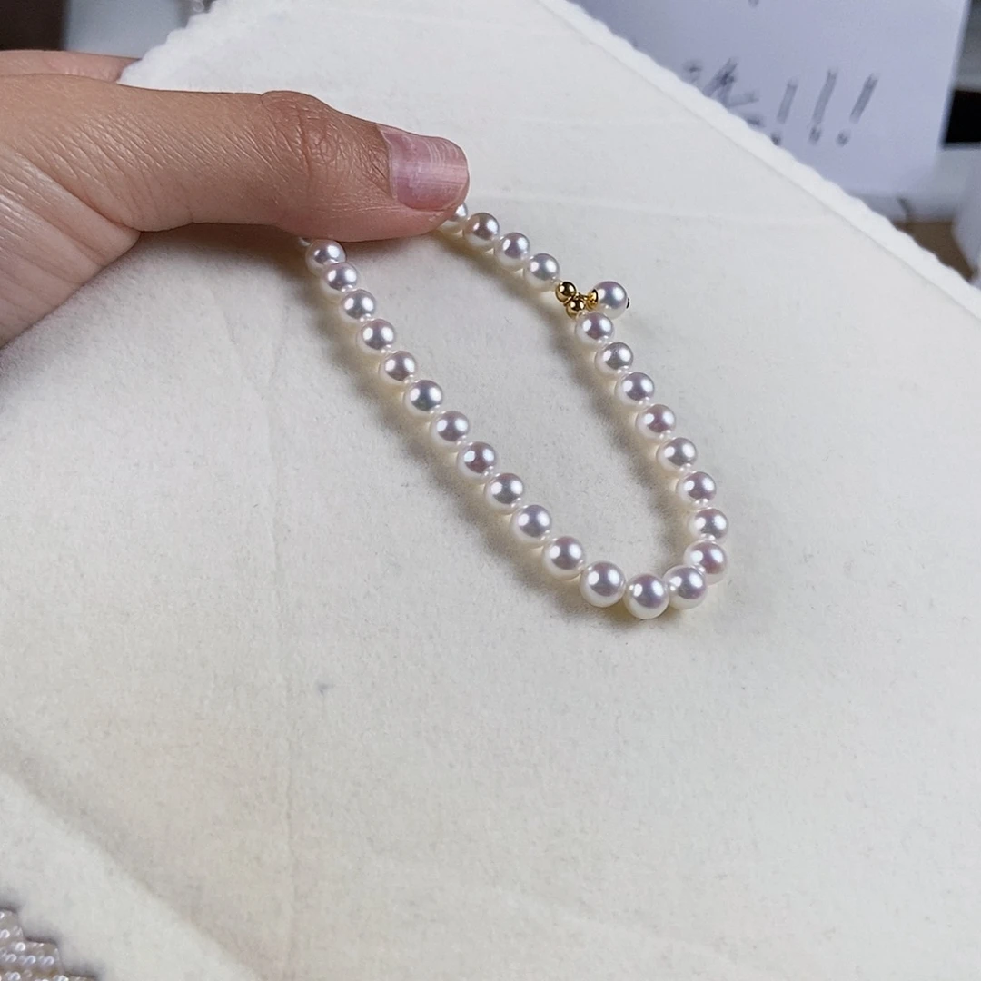 淡水珍珠手串银S925镶嵌
