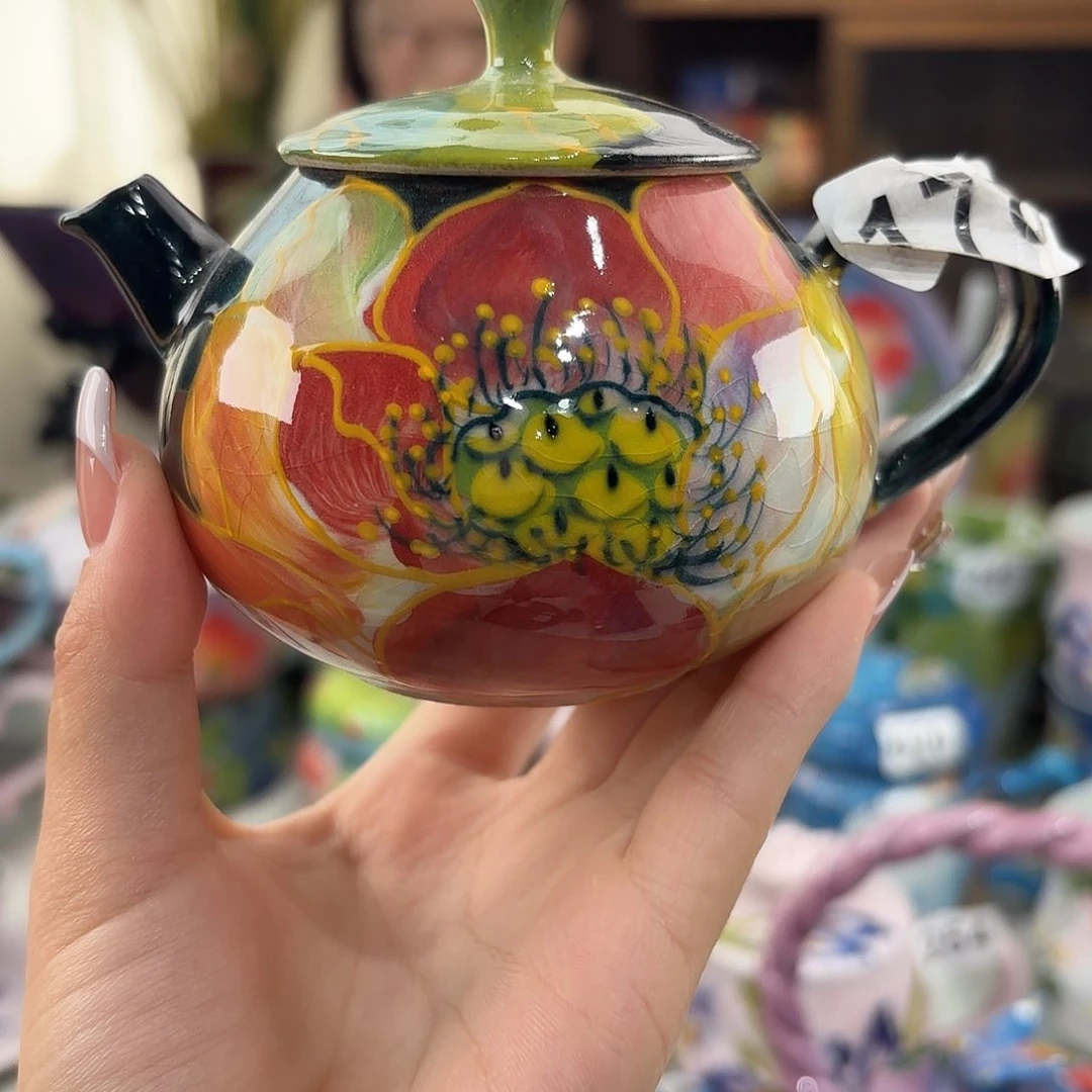 瓷片景德镇手绘高温釉下彩陶瓷茶具