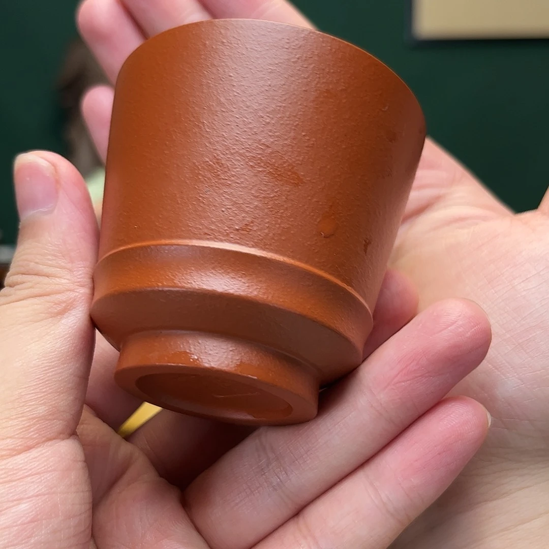 紫砂茶宠大雪紫砂杯子小红泥