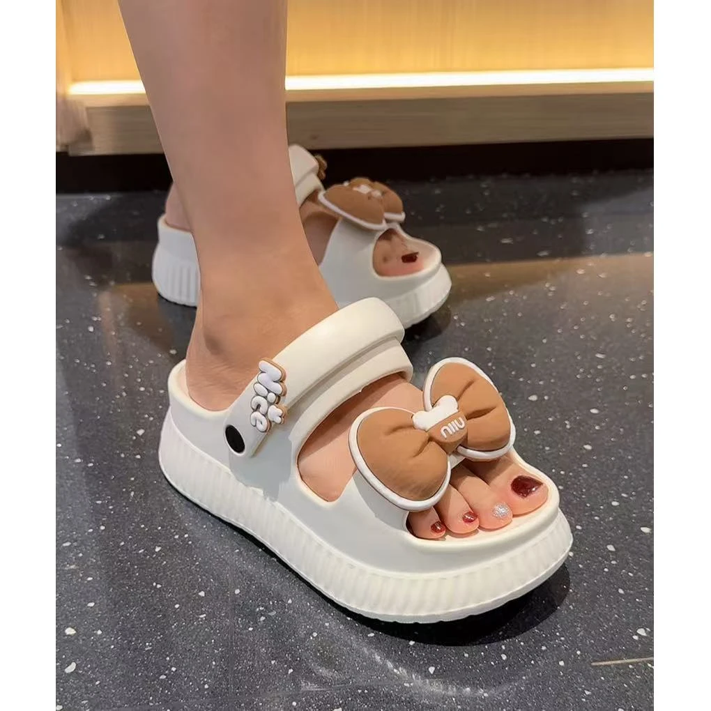 蝴蝶结888超轻EVA加厚增高时尚百搭两穿凉拖鞋