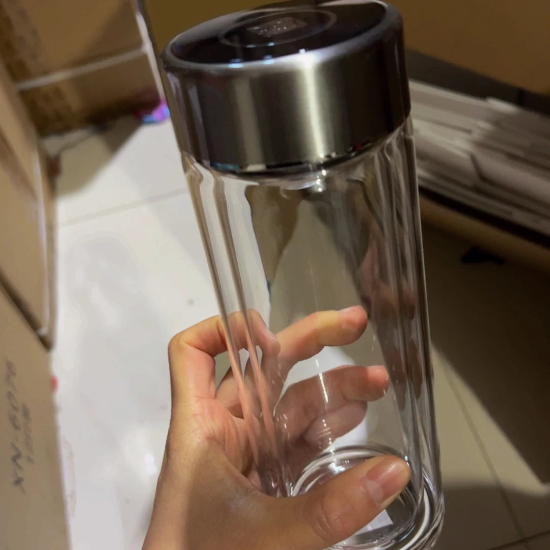 1016s双层玻璃杯360➕杯套