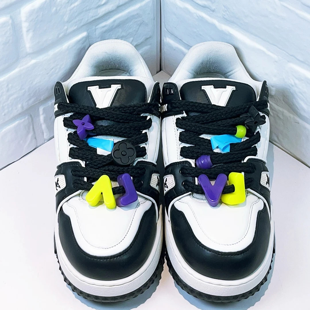 95新 LouisVuitton/路易威登 trainer黑白小胖丁欧码7码41码