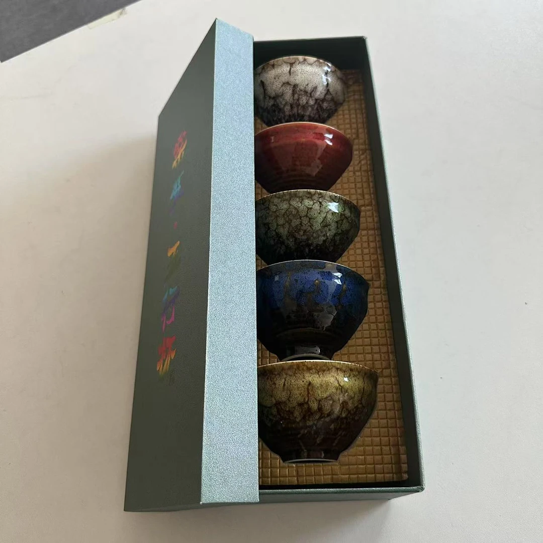 五行杯喝茶家用颜色随机
