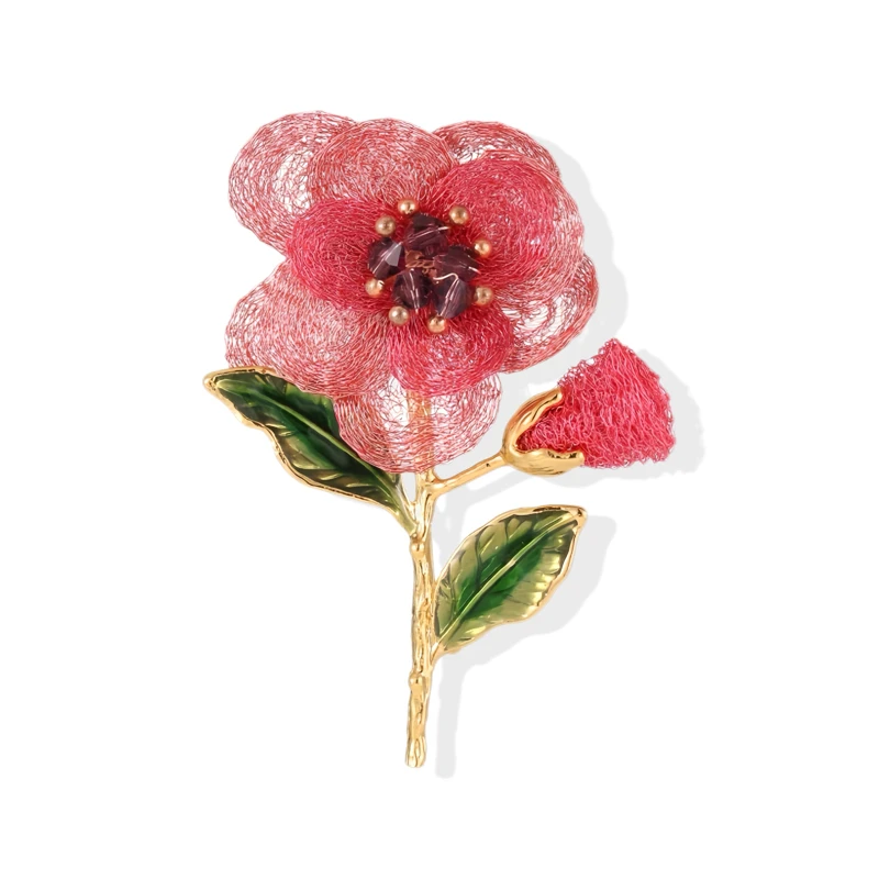 合金胸针 优雅山茶花别针胸针女西装小香风大衣胸花配饰 CYC55161