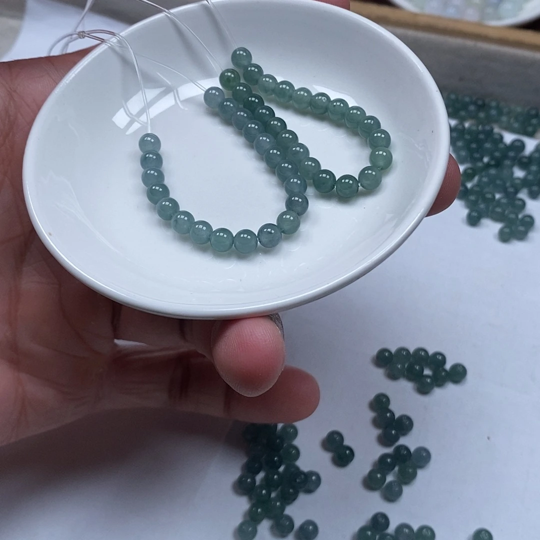 翡翠散珠危地马拉翡翠40颗