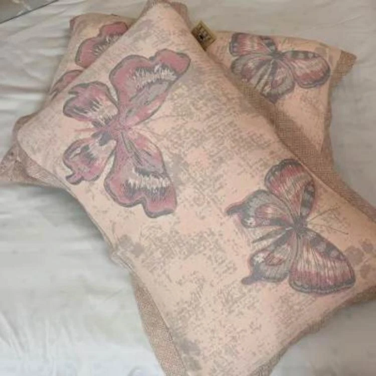 X【枕巾-惜香蝶】 52*76cm 精梳细纱成人枕巾一对装