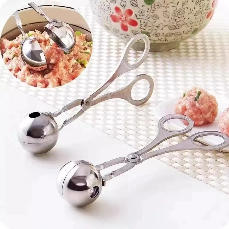 不锈钢肉丸夹肉丸子制作器家用厨房捏肉圆鱼汆丸神器饭团模具