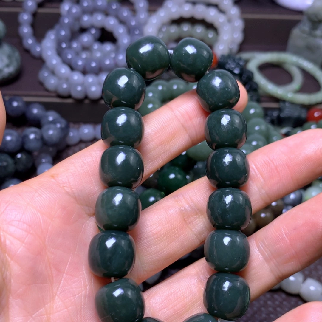 和田玉未镶嵌手串14