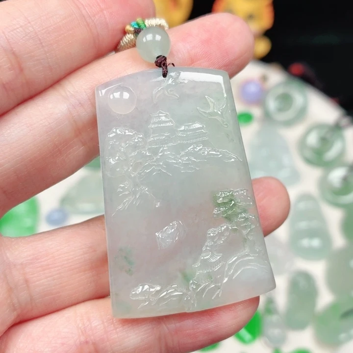 颈饰未镶嵌翡翠缅甸天然A货翡翠