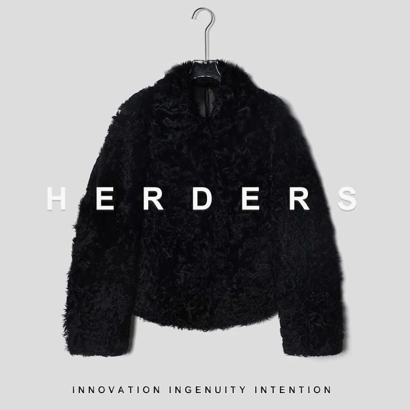 HERDERS 短款立领皮毛一体皮草外套 253000