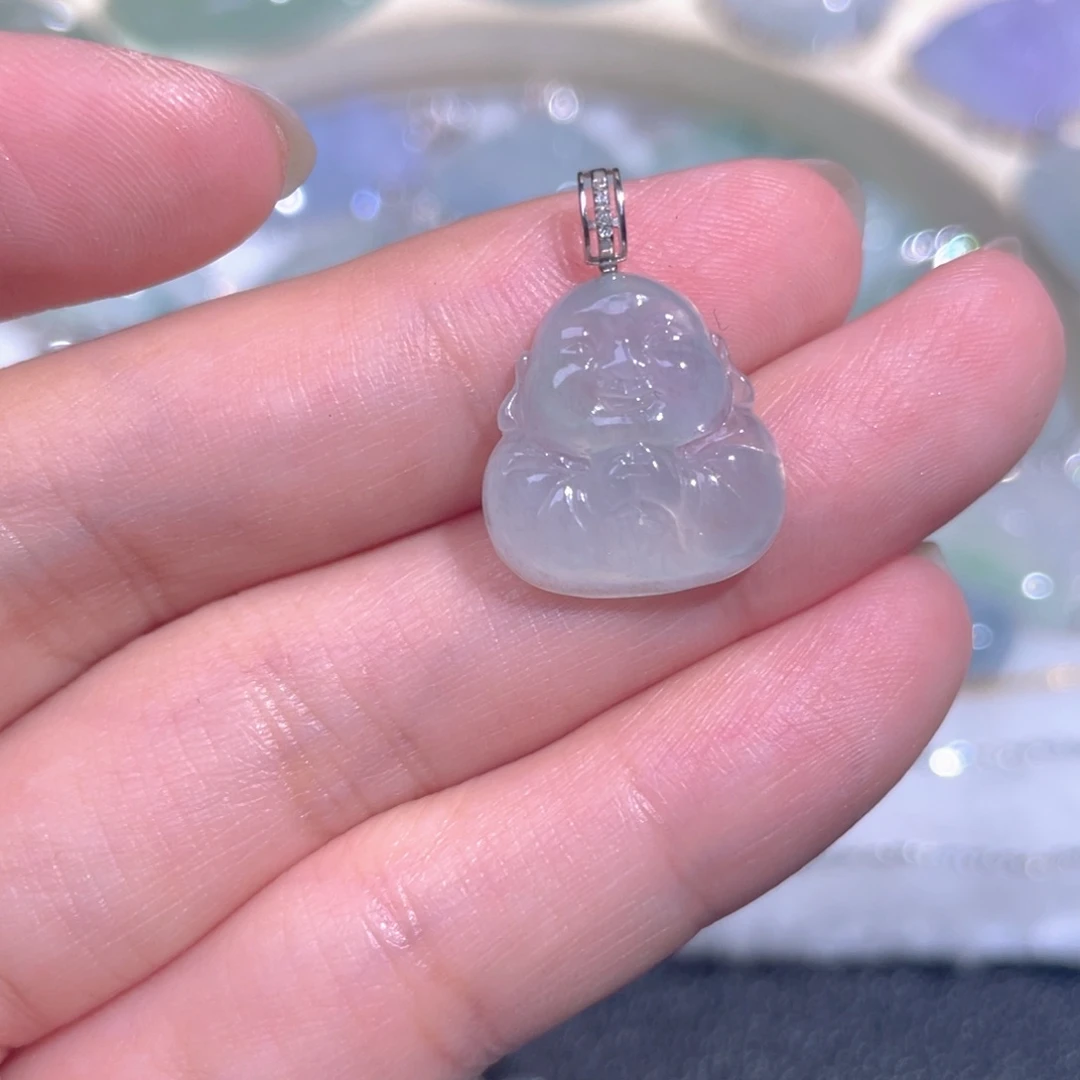 颈饰18K金镶嵌翡翠翡翠