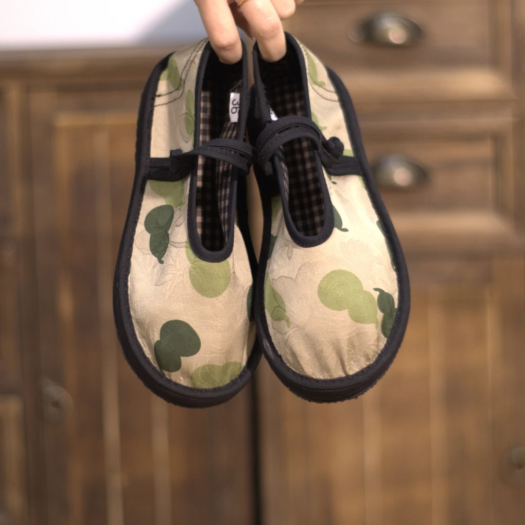 纯手工千层底老北京布鞋透气防臭防臭耐磨夏季休闲新中式女鞋