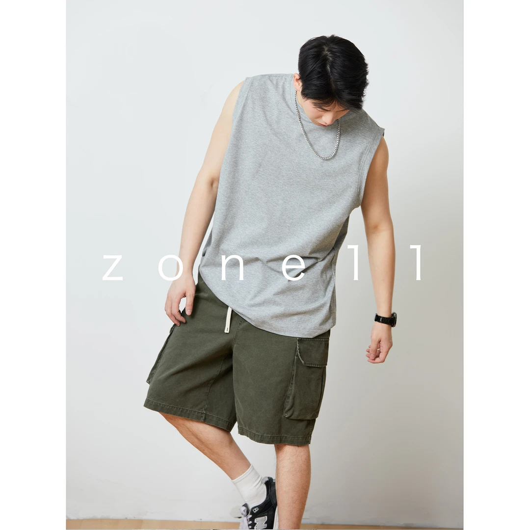 Zone11夏2025「」凉感背心宽松休闲纯色日系速干百搭休闲日常BX002