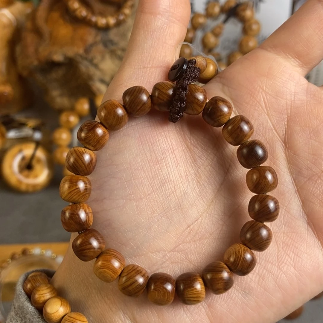 柏木（崖柏）手串/手链北太行高崖黑油骨料8/9天然微 