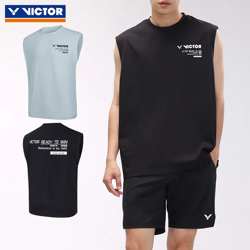 威克多VICTOR胜利无袖T恤男女上衣舒适易干透气装备50033